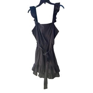 NWOT TRIXXI Mini Ruffle Dress Black Large